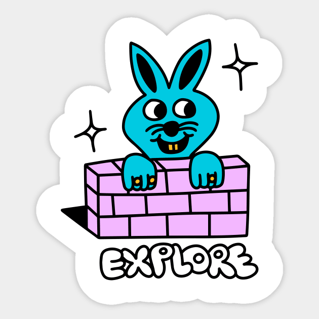 Explorer Bunny Sticker by SEXY RECORDS